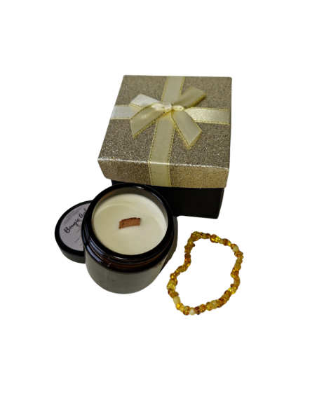 Coffret Ambre & Lumière - Bougie et Bracelet
